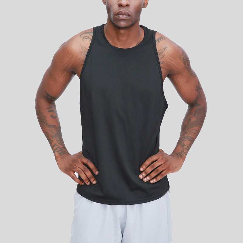 UABRAV安步威 男士健身无袖背心 跑步运动篮球背心 威90 黑色