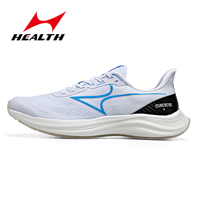 HEALTH/海尔斯新款男女轻便透气减震碳氢马拉松跑鞋789S+ 冷白蓝