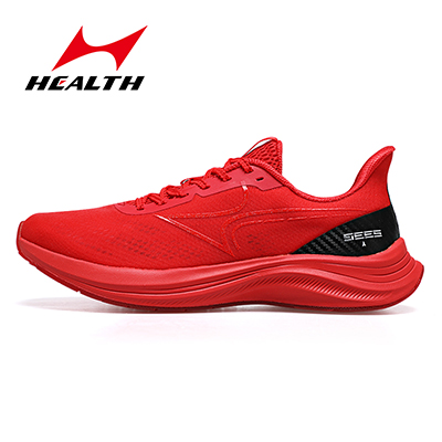 HEALTH/海尔斯新款男女轻便透气减震碳氢马拉松跑鞋789S+ 烈焰红