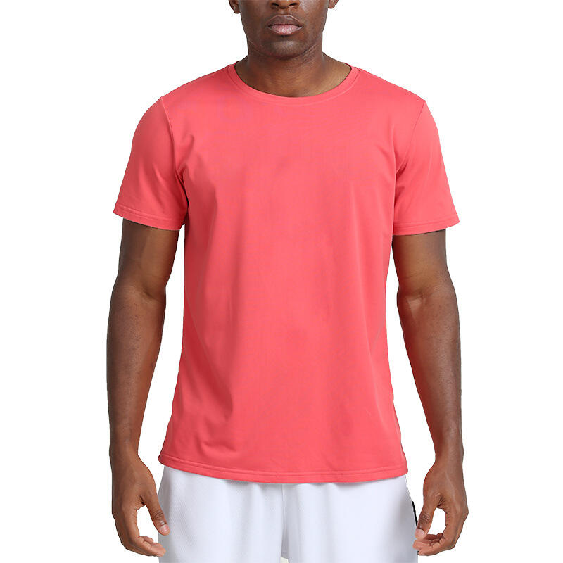 UABRAV安步威 男士健身运动短袖 户外跑步篮球运动T恤 72 西瓜红