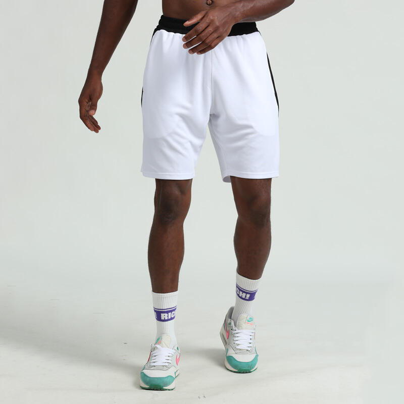 UABRAV安步威 男士健身短裤 速干健身跑步篮球运动裤 威75 白色