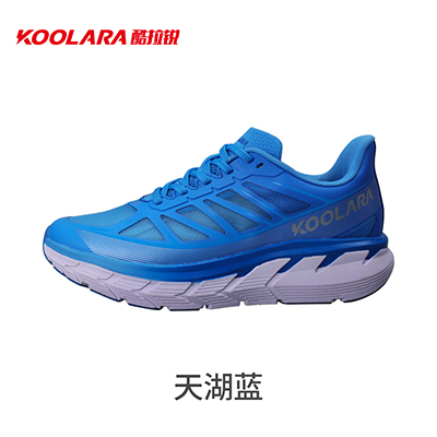 KOOLARA/酷拉锐拉尼卡运动鞋网面男女新款轻便专业竞速跑步鞋防滑 天湖蓝
