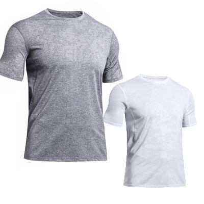 UABRAV安步威网球服 男士速干训练短袖夏季宽松透气运动T恤 威46 灰色/白色
