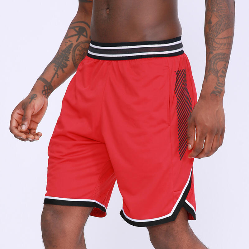 UABRAV安步威 男士健身跑步裤 夏季篮球运动五分裤 威97 红色