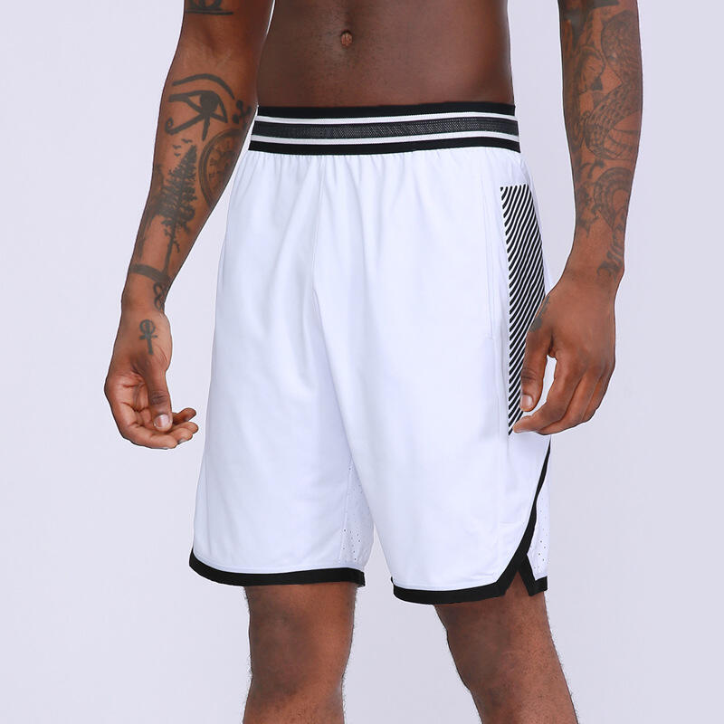 UABRAV安步威 男士健身跑步裤 夏季篮球运动五分裤 威97 白色