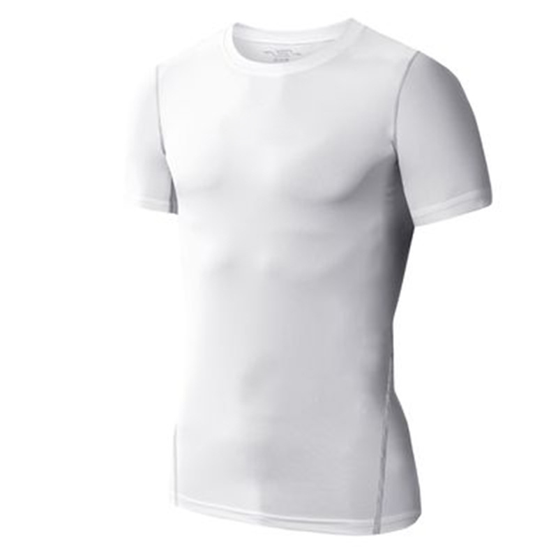 UABRAV安步威 男士健身紧身短袖 跑步运动T恤 威03 白色