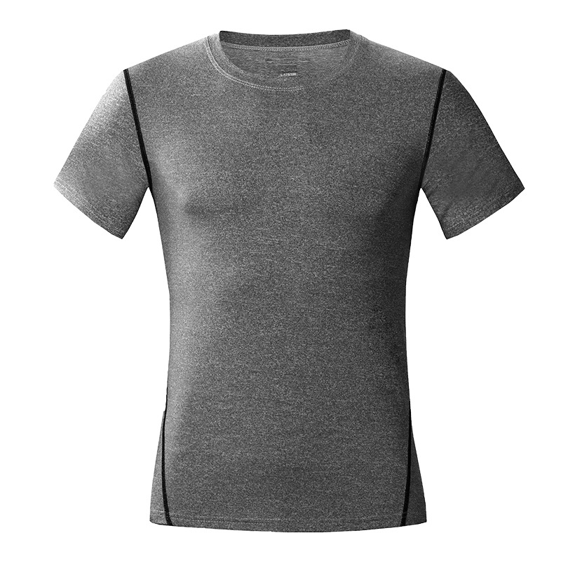 UABRAV安步威 男士健身紧身短袖 跑步运动T恤 威03 灰色