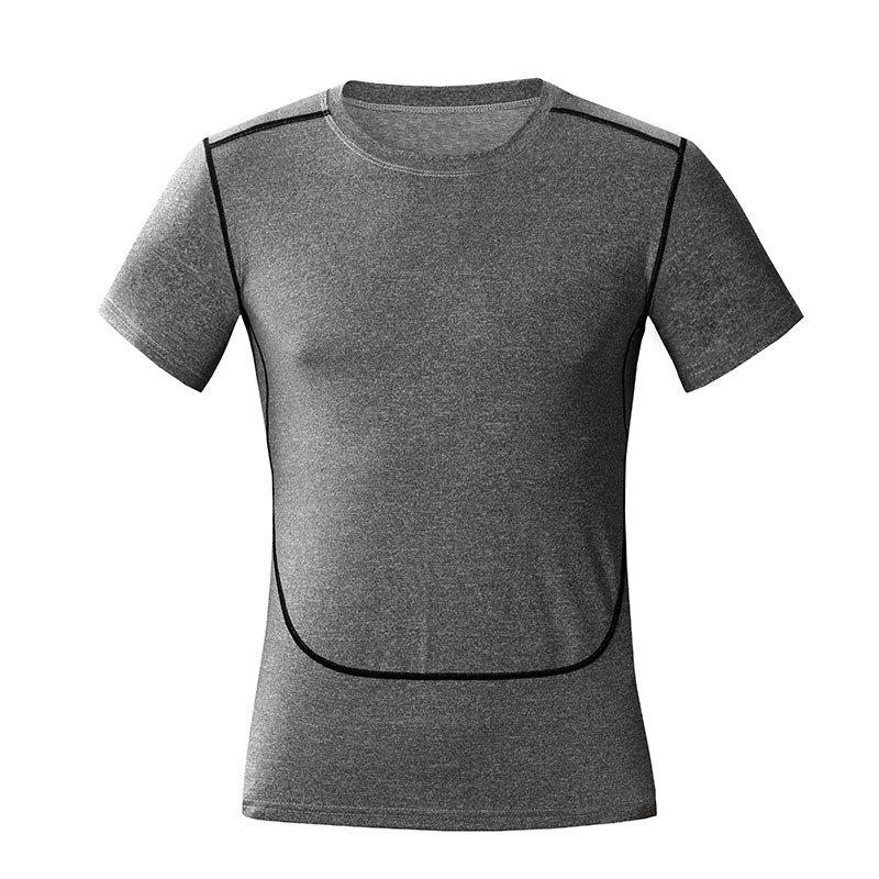 UABRAV安步威 男士健身短袖 透气运动训练紧身T恤 威06 灰色