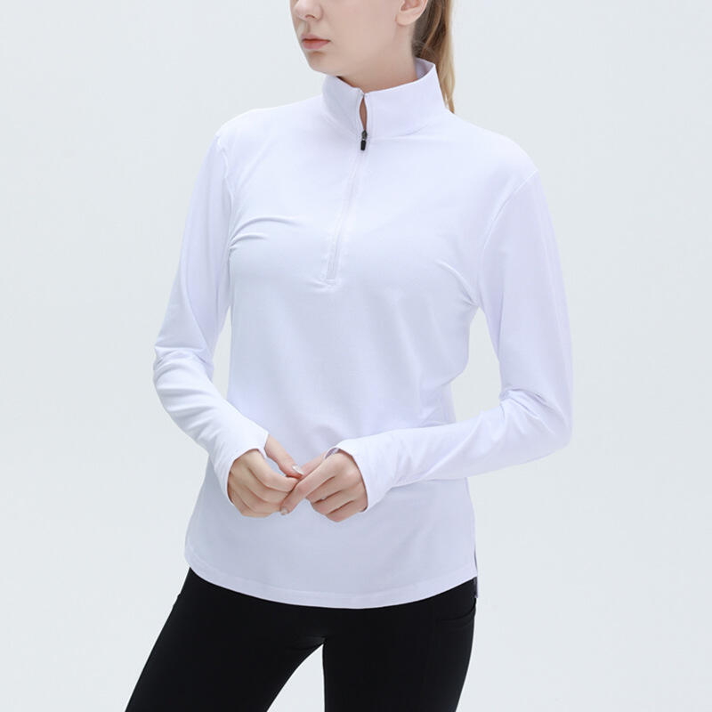 UABRAV安步威 女士长袖健身服 速干运动跑步瑜伽服 X23 白色