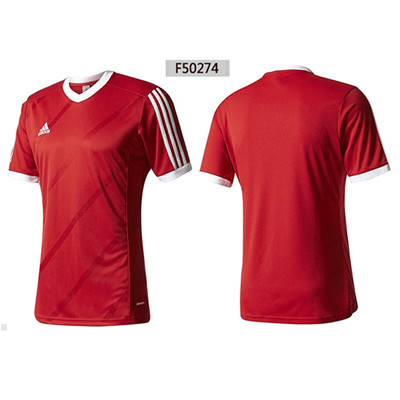Adidas阿迪达斯足球服 足球比赛训练服 足球队服 红色上衣 F50274