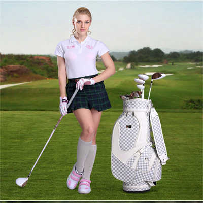 PGM高尔夫球袜子 长筒袜女士 运动长袜运动袜 吸汗透气 WZ002 灰色
