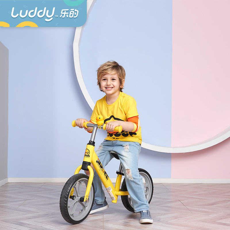 Luddy乐的 B.duck小黄鸭儿童平衡车3-6岁宝宝滑行溜溜车1019S
