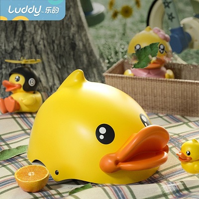 Luddy乐的 B.duck小黄鸭儿童骑行头盔1-3岁平衡车自行车滑板车宝宝儿童护具1032