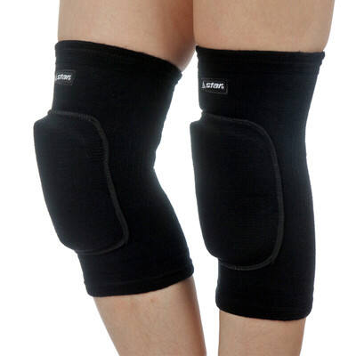 世达STAR排球护膝护具 加厚海绵防碰撞专业护膝 XD320W 黑色