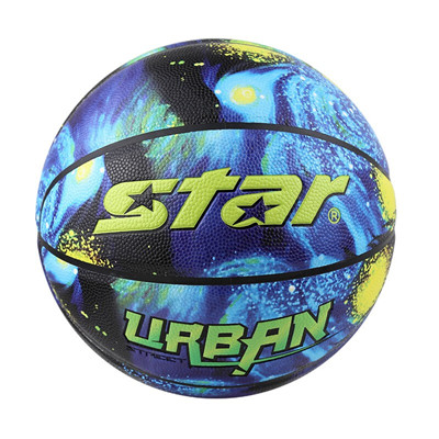 世达star星空篮球限量版涂鸦耐磨比赛室内外两用PU材质7号标准 篮球BB4757C