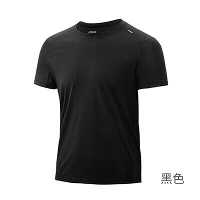 奥尼捷OU短袖男士夏季官网男装速干训练T恤健身跑步体恤男运动服 黑色