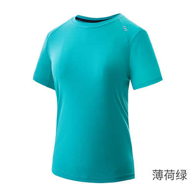 奥尼捷短袖女夏季新款跑步健身T恤运动速干体恤马拉松训练服 薄荷绿