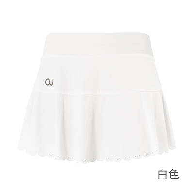 奥尼捷官方新款OU限量款女士中腰运动短裙马拉松半身裙网球裙 白色