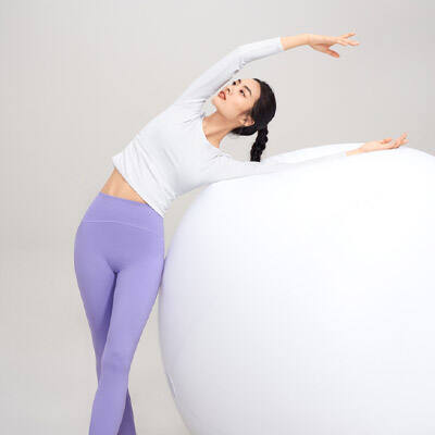 SPLAN唤醒计划 速干长袖瑜伽服女透气修身显瘦健身运动上衣E261149Y 白色