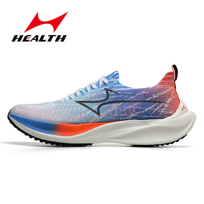 海尔斯跑步鞋飞人竞速2.0马拉松跑鞋男女夏季新款透气减震运动鞋720-1 白蓝橘