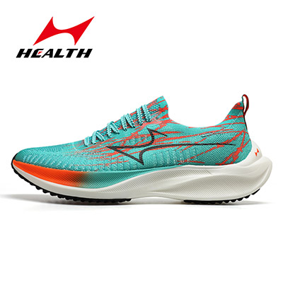 海尔斯跑步鞋飞人竞速2.0马拉松跑鞋男女夏季新款透气减震运动鞋720-1 水青色