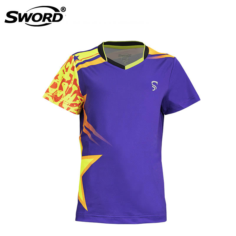 SWORD世奥得 儿童乒乓球服SS57夏季运动服速干透气短袖074004【紫色】