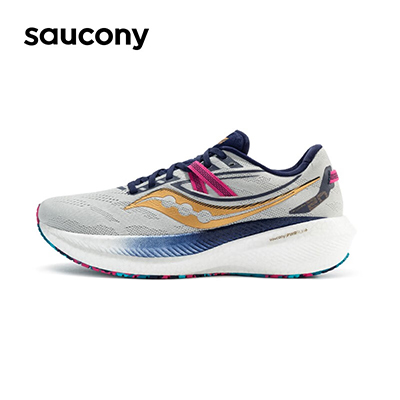 【胜利20】Saucony索康尼胜利20男款慢跑鞋胜利20 胜20 路跑鞋慢跑训练鞋运动鞋缓震跑鞋TRIUMPH S20759-40 灰金色