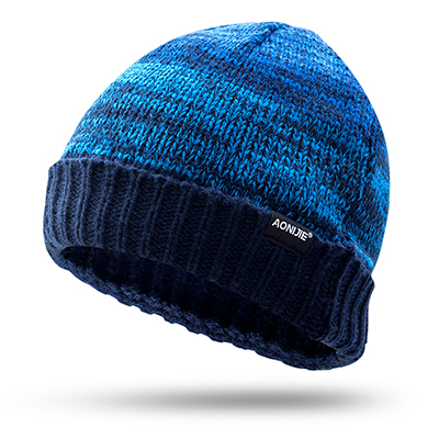 奥尼捷冬季防风保暖户外运动帽加厚滑雪帽男女健身针织帽跑步帽子 M-25