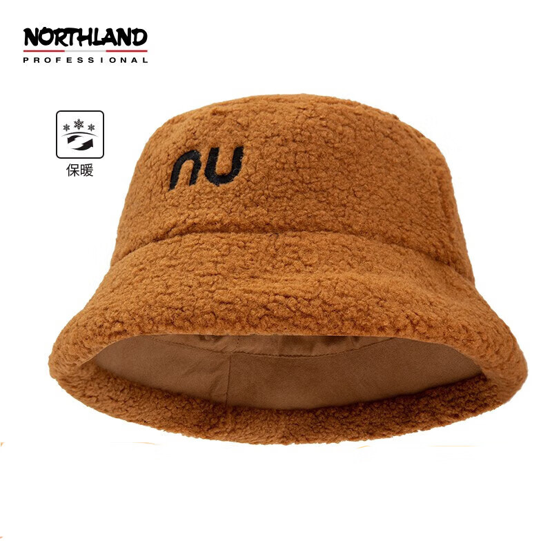 诺诗兰 女式小檐帽加绒双面户外爬山旅行保暖帽子 象牙色 椰茶色两色可选 NCACN2501S