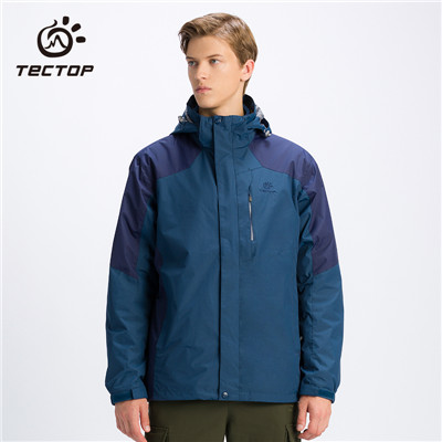探拓 男式三合一两件套冲锋衣加厚防寒保暖男户外登山滑雪外套抓绒内胆 多色可选 JW7709