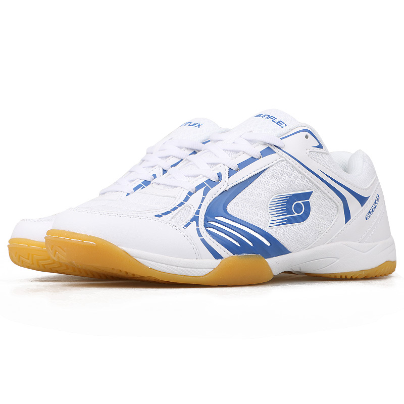 阳光SUNFLEX乒乓球鞋S300男女鞋透气防滑运动鞋白蓝色
