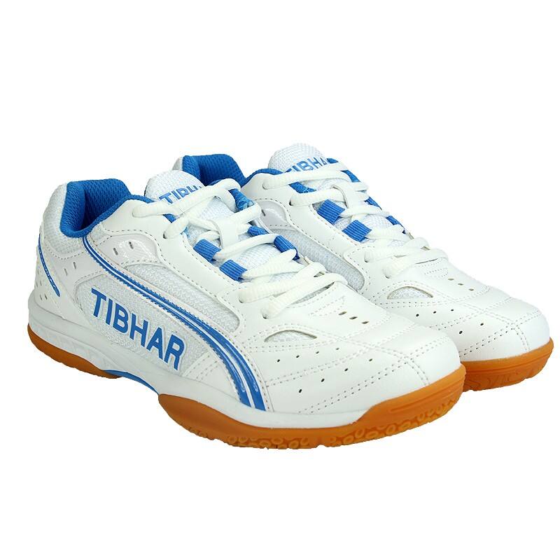 德国TIBHAR挺拔 飞舞 专业乒乓球运动鞋 白蓝 高性价比球鞋