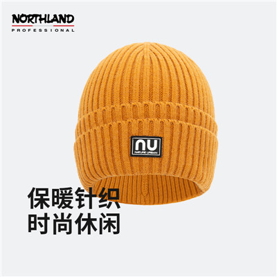 诺诗兰 情侣款套头帽冬季新款保暖针织翻檐包头帽子 四色可选 NCACN0501S