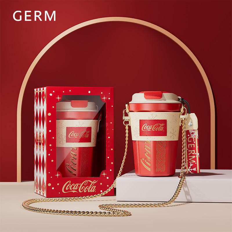GERM可口可乐咖啡杯保温杯女生高颜值大容量水杯便携随行杯子礼物 可乐红 GM12NB81939