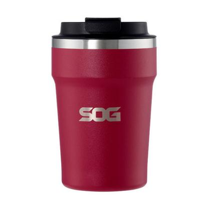 美国SOG索格保温咖啡杯子高档随行便携保温杯不锈钢水杯露营360ml 红色 黑色 J0800142  
