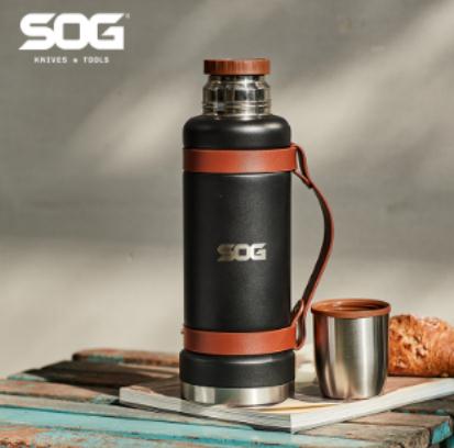 SOG索格 1200ml大容量 304不锈钢登山户外旅行饮水杯壶便携自驾壶