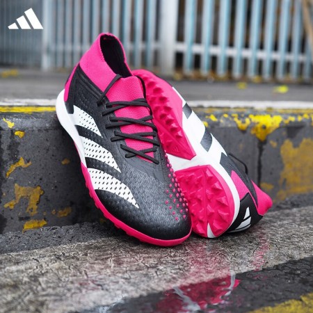 adidas阿迪达斯PREDATOR .1 TF猎鹰高端碎钉人草足球鞋GW4633 黑粉色 GW4633