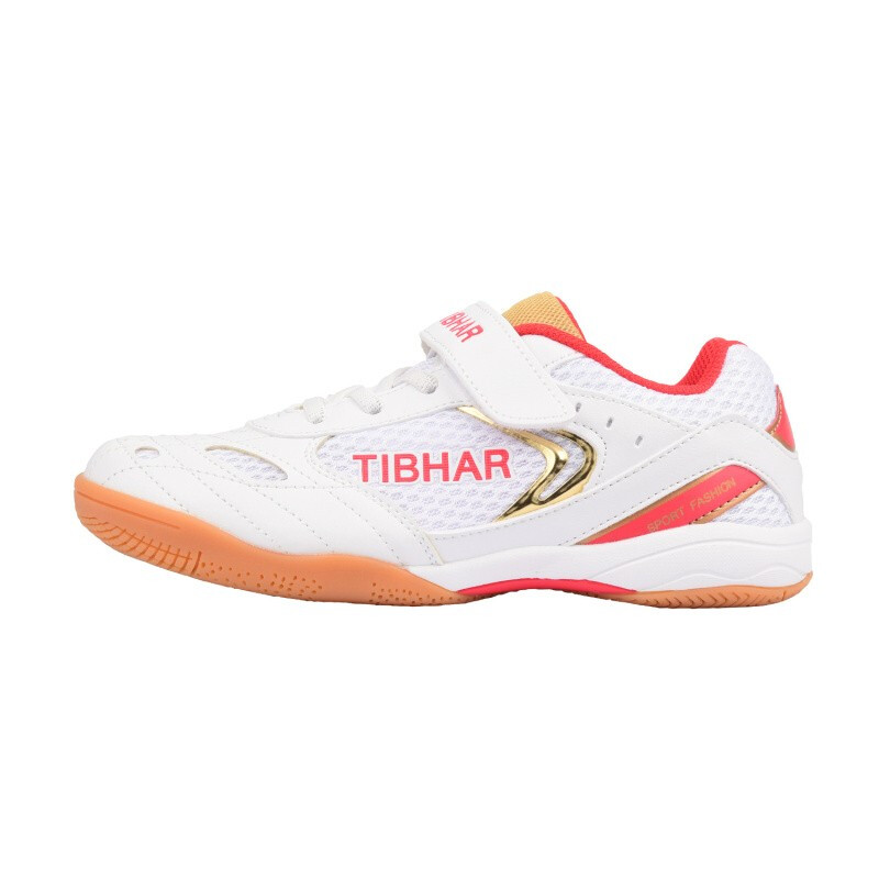 TIBHAR挺拔 儿童乒乓球鞋 男女童专业乒乓球训练运动鞋 飞羽 白红色