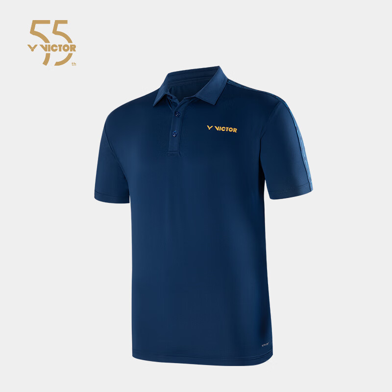 威克多VICTOR羽毛球服 男女款 运动衫 POLO衫 55周年纪念款 S-5502 B（海神蓝）