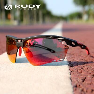 RUDY PROJECT璐迪专业跑步眼镜户外运动防风马拉松护目镜男女PROPULSE 巧克力/多层镀膜红