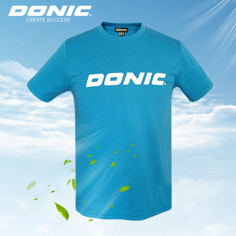 DONIC多尼克 乒乓球服 童装成人运动短袖 速干T恤 83703-177 彩蓝色