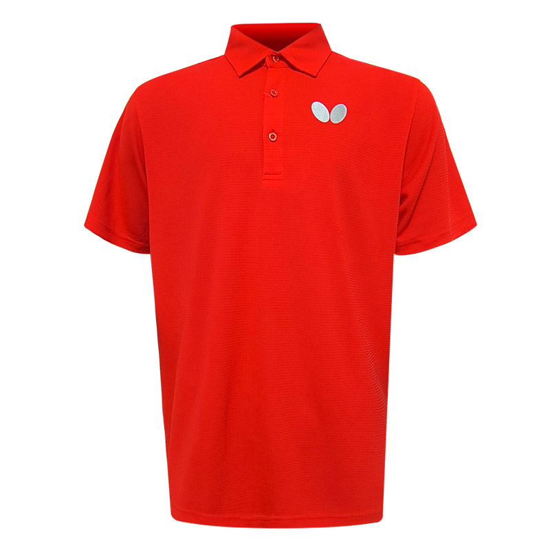 蝴蝶BUTTERFLY 乒乓球服 BWH-273-01 乒乓球短袖T恤 运动上衣 红色