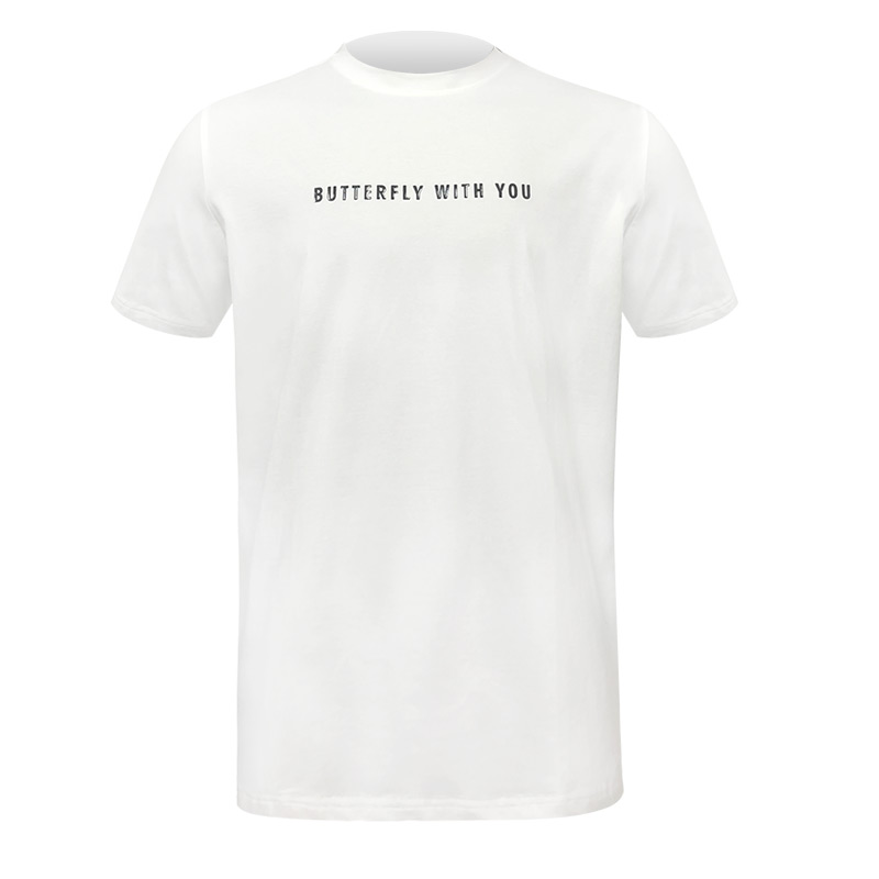 蝴蝶 乒乓球短袖 BWH-832-08 白色 文化衫训练衫 男女同款