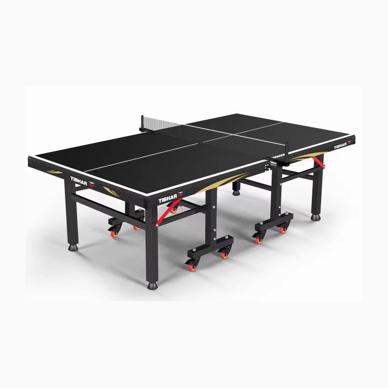 TIBHAR挺拔 乒乓球台 乒乓球球桌 专业比赛乒乓球桌 黑武士轮式球台 含网架（N0.311） 黑/黑白