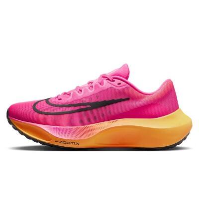 耐克（NIKE）男鞋 zoom fly 5 碳板马拉松缓震透气跑步鞋 粉色/黑 DM8968-600