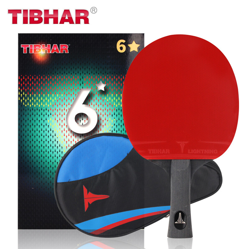 TIBHAR挺拔 乒乓球拍 双面反胶成品乒乓球拍 6星成品拍 挺拔六星成品拍 