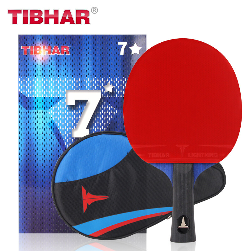 TIBHAR挺拔 乒乓球拍 双面反胶皮碳素底板 7星成品拍 挺拔七星成品拍 