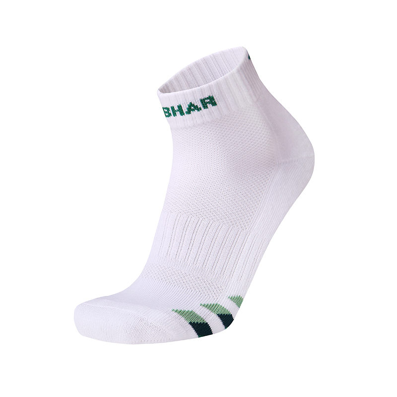 TIBHAR挺拔 运动袜 乒乓球袜 运动专用袜 TB1003 白绿线条款