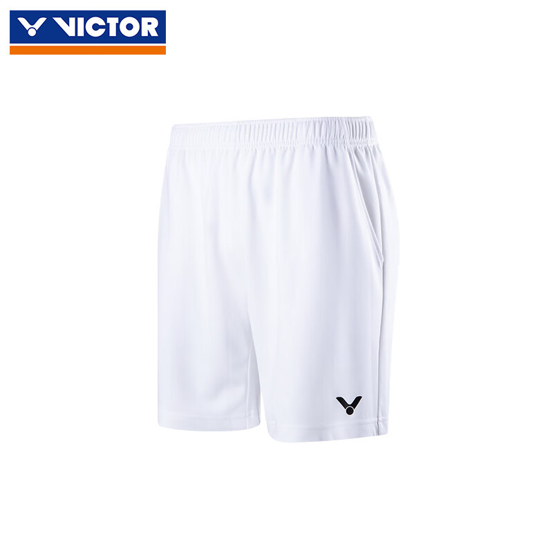 胜利VICTOR 威克多羽毛球服 男女款 速干运动短裤 训练系列 R-30201 漂白