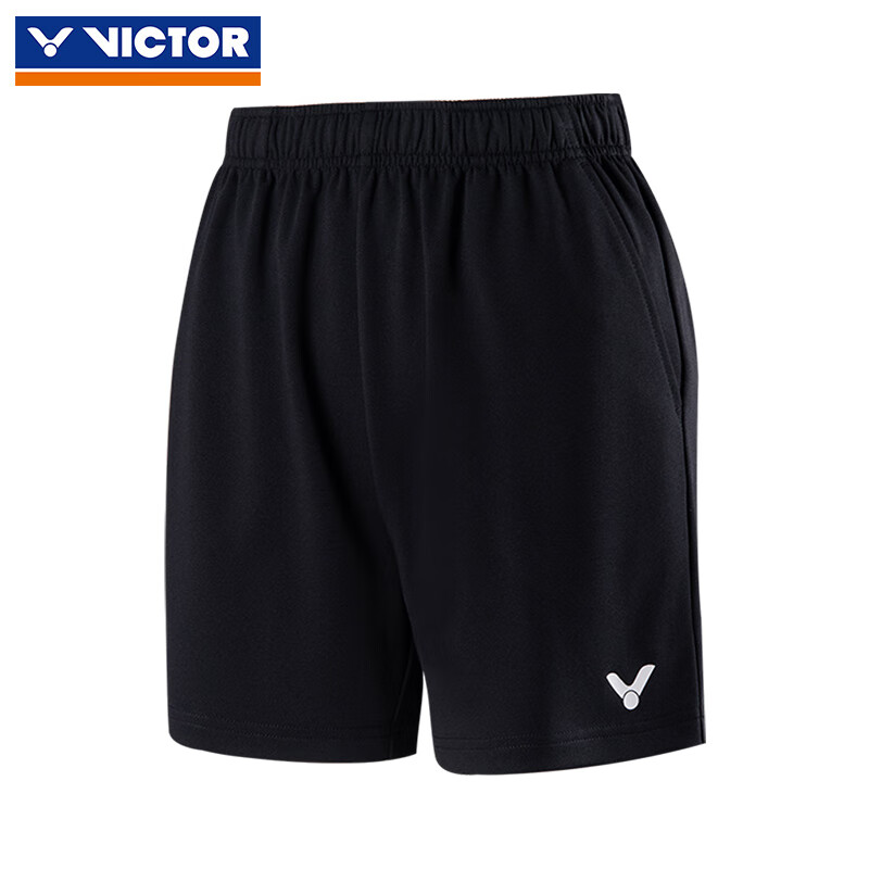 胜利VICTOR 威克多羽毛球服 女款 速干运动短裤 针织运动裤 团队训练系列 R-31201 黑色